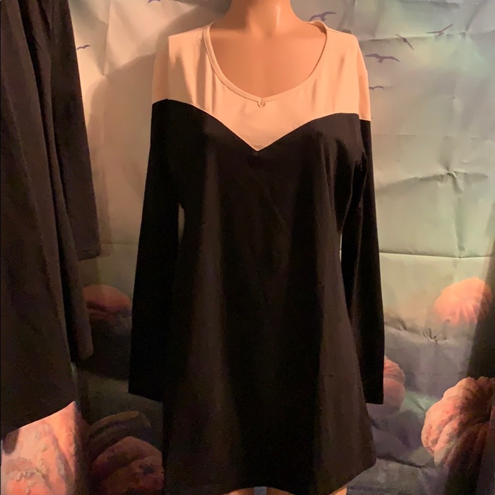 NWT relibeauty Tunic black and nude size XL